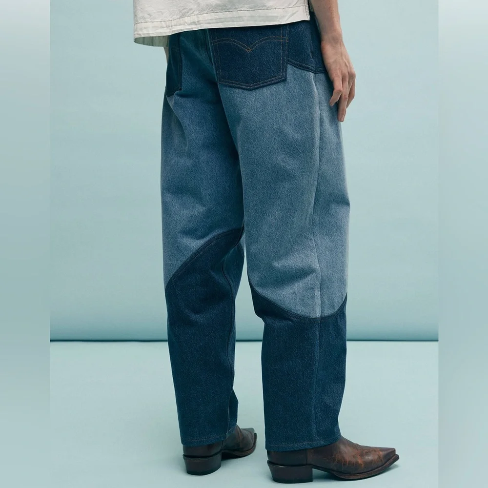 New Levi’s Skate UO Exclusive Colorblocked Super Baggy Vintage Denim Dark Jean